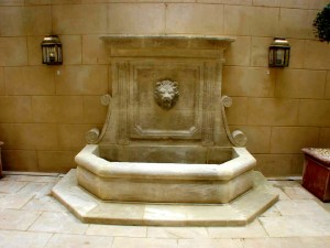 Fountain, Court Yard - Mayfair, London   - Exterior Stone furniture